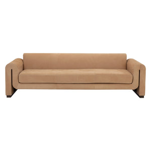 Romer Sofa - Distressed Brown - Nubuck Tan Leather