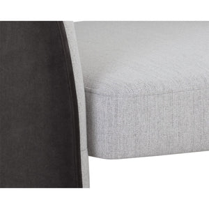 Rosalia Lounge Chair - Mina Light Grey / Meg Ash