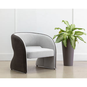 Rosalia Lounge Chair - Mina Light Grey / Meg Ash