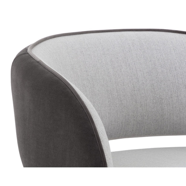 Rosalia Lounge Chair - Mina Light Grey / Meg Ash