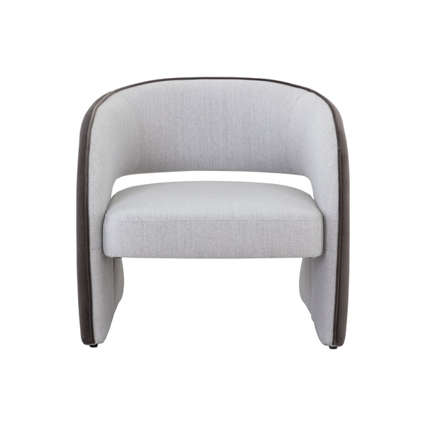 Rosalia Lounge Chair - Mina Light Grey / Meg Ash