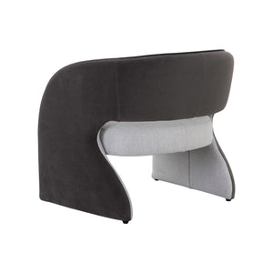 Rosalia Lounge Chair - Mina Light Grey / Meg Ash