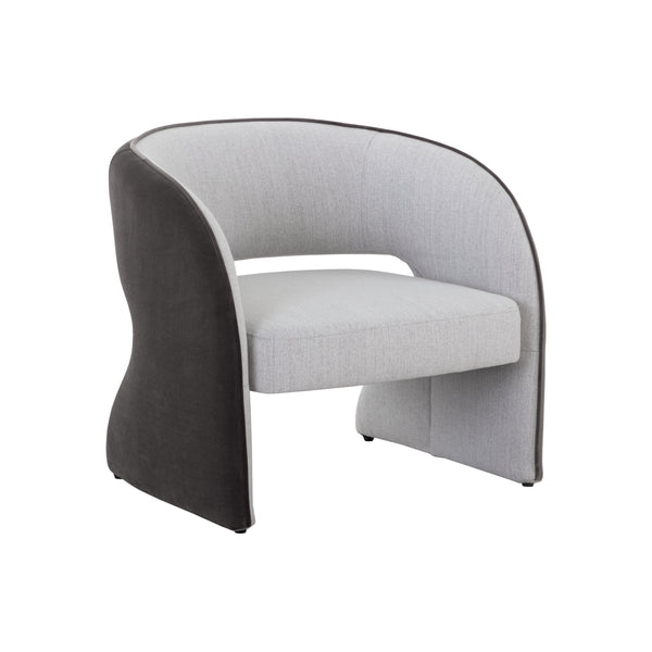 Rosalia Lounge Chair - Mina Light Grey / Meg Ash