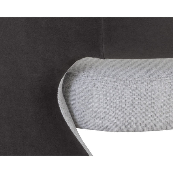 Rosalia Lounge Chair - Mina Light Grey / Meg Ash