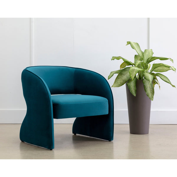 Rosalia Lounge Chair - Timeless Teal