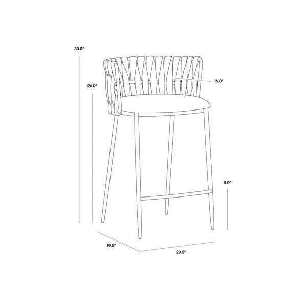 Sarai Counter Stool - Belfast Heather Grey