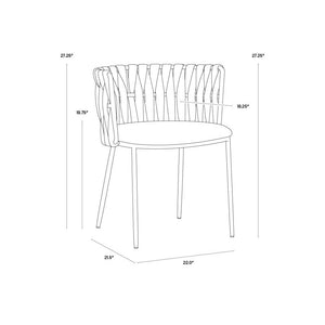 Sarai Dining Armchair - Belfast Heather Grey