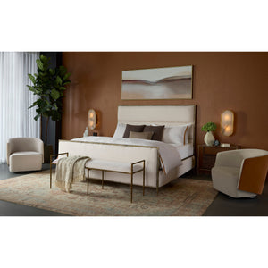 Sarina Swivel Lounge Chair - Meg Taupe / Meg Gold