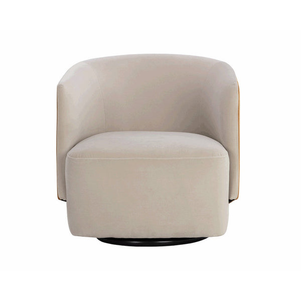 Sarina Swivel Lounge Chair - Meg Taupe / Meg Gold