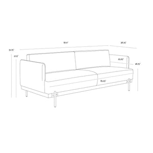 Saul Sofa - Shalimar Tobacco Leather