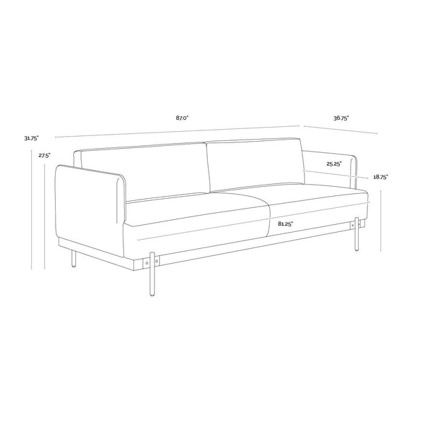 Saul Sofa - Shalimar Tobacco Leather