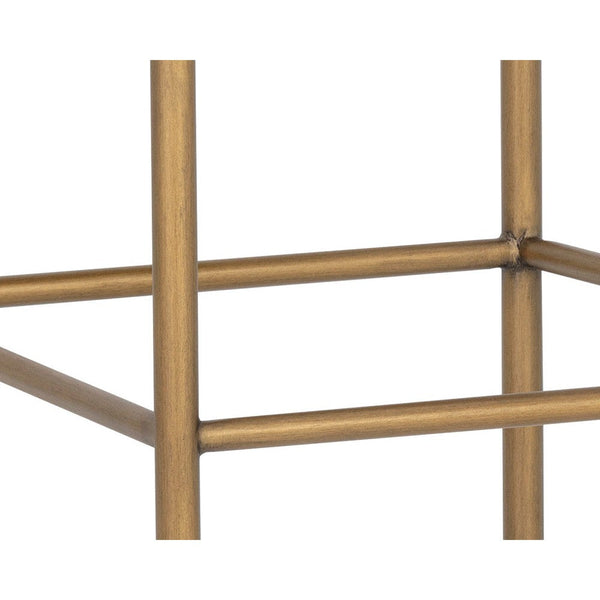 Seneca Counter Stool - Antique Brass - Arena Navy