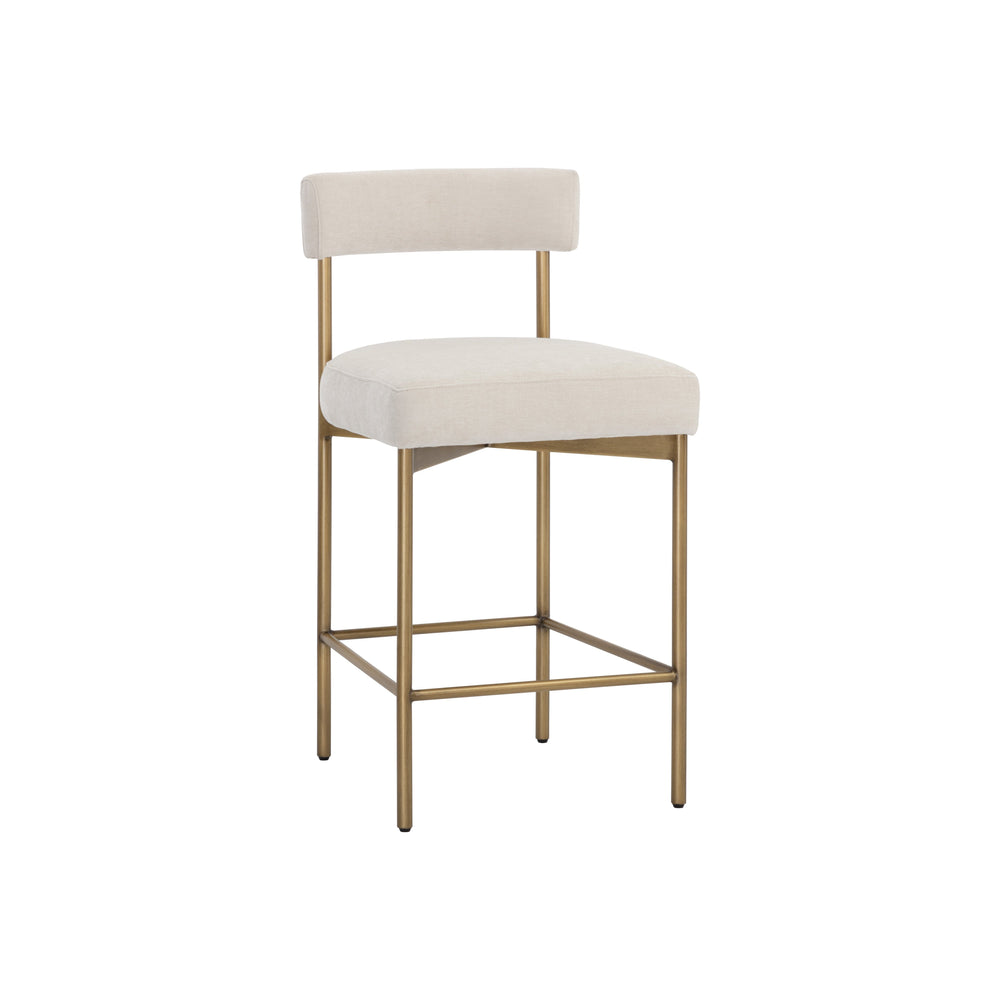 Seneca Counter Stool - Antique Brass - Danny Ivory