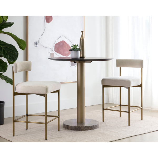 Seneca Counter Stool - Antique Brass - Danny Ivory