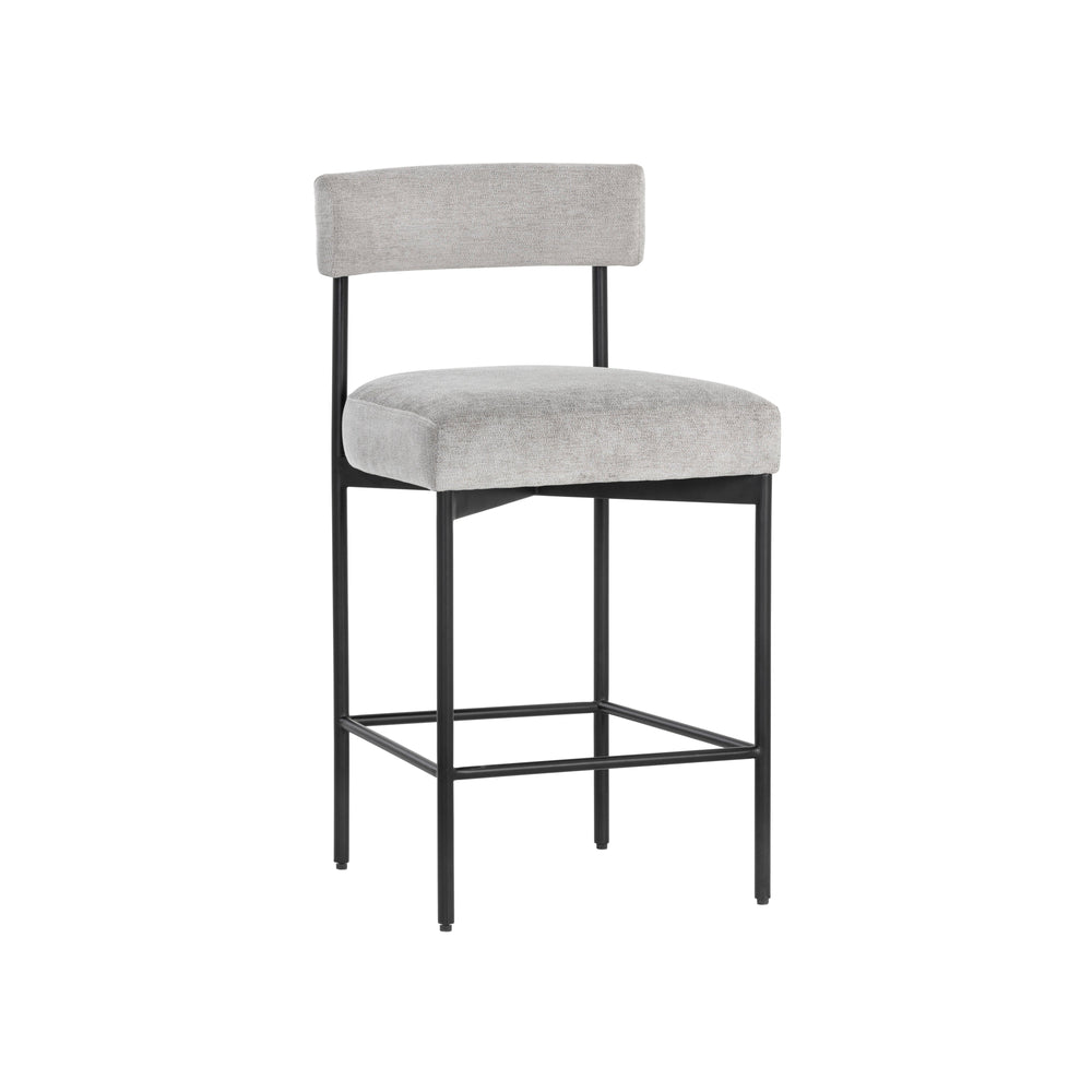 Seneca Counter Stool - Black - Polo Club Stone