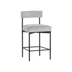 Seneca Counter Stool - Black - Polo Club Stone