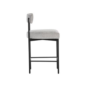 Seneca Counter Stool - Black - Polo Club Stone