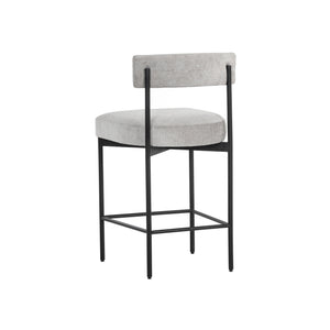 Seneca Counter Stool - Black - Polo Club Stone