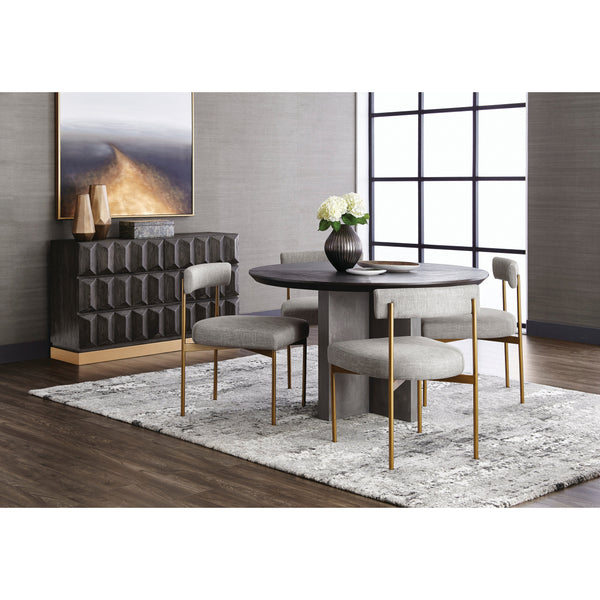 Seneca Dining Chair - Antique Brass - Arena Cement