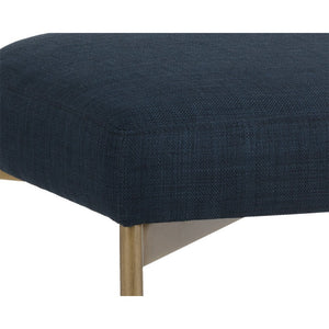 Seneca Dining Chair - Antique Brass - Arena Navy