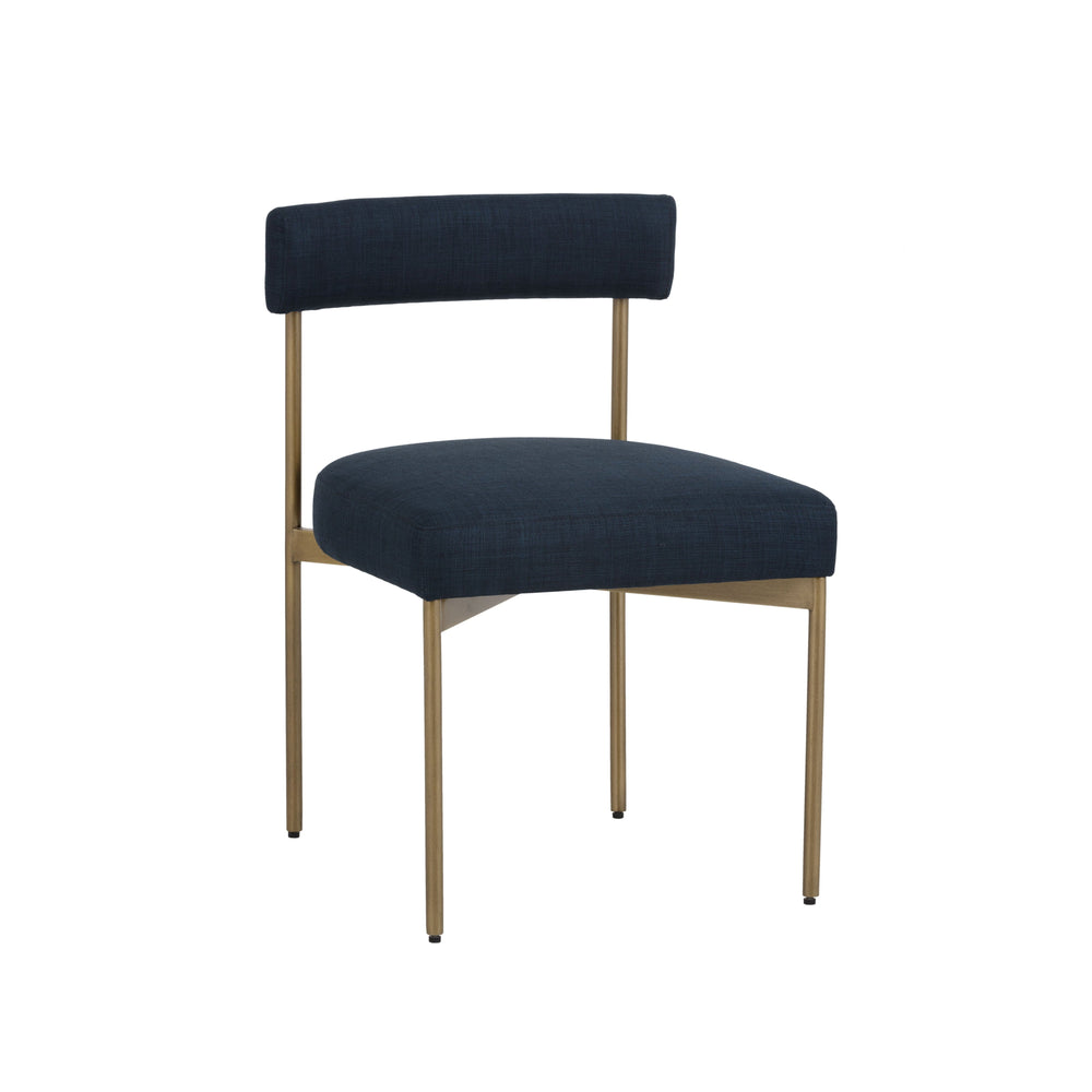 Seneca Dining Chair - Antique Brass - Arena Navy