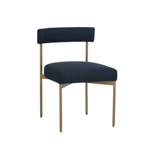 Seneca Dining Chair - Antique Brass - Arena Navy