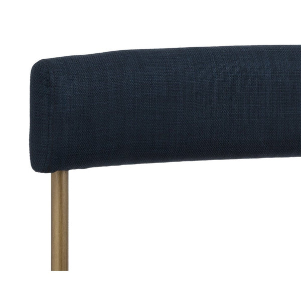 Seneca Dining Chair - Antique Brass - Arena Navy