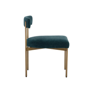Seneca Dining Chair - Antique Brass - Danny Teal