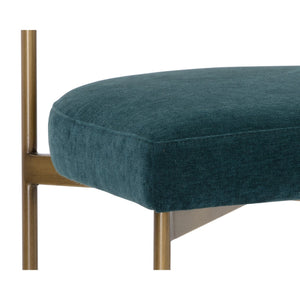 Seneca Dining Chair - Antique Brass - Danny Teal