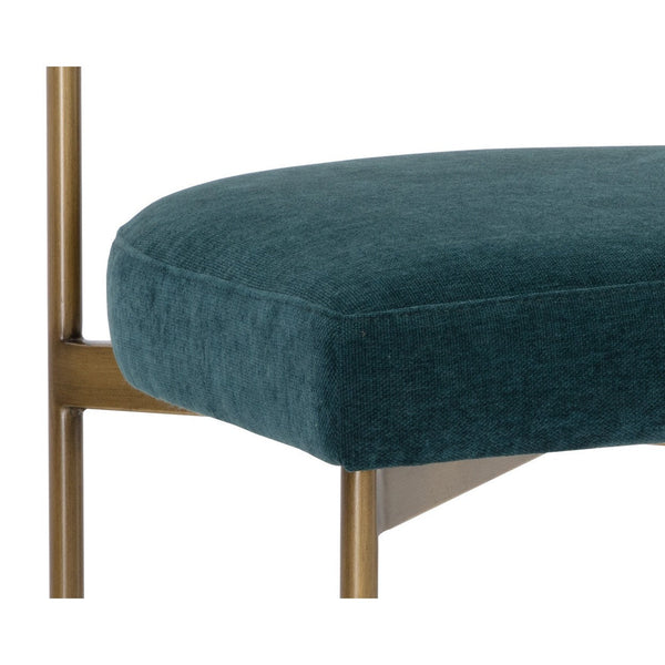 Seneca Dining Chair - Antique Brass - Danny Teal