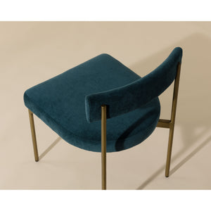 Seneca Dining Chair - Antique Brass - Danny Teal