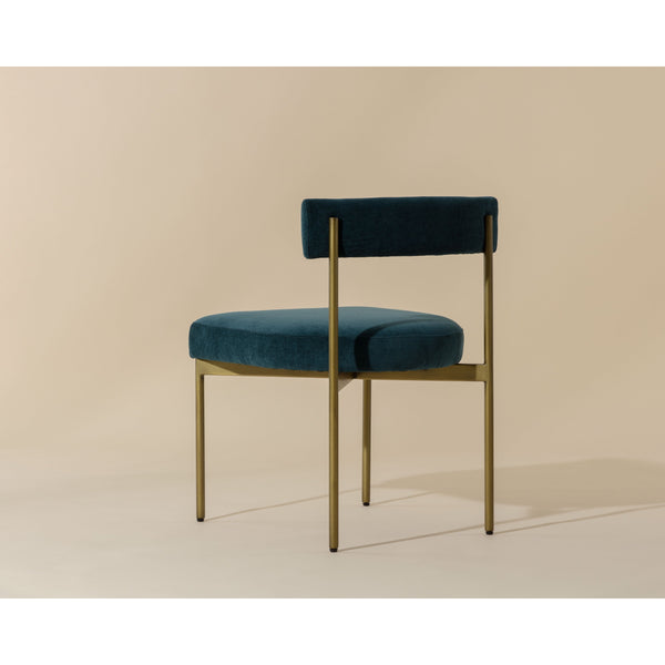 Seneca Dining Chair - Antique Brass - Danny Teal