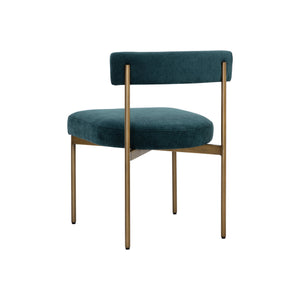 Seneca Dining Chair - Antique Brass - Danny Teal