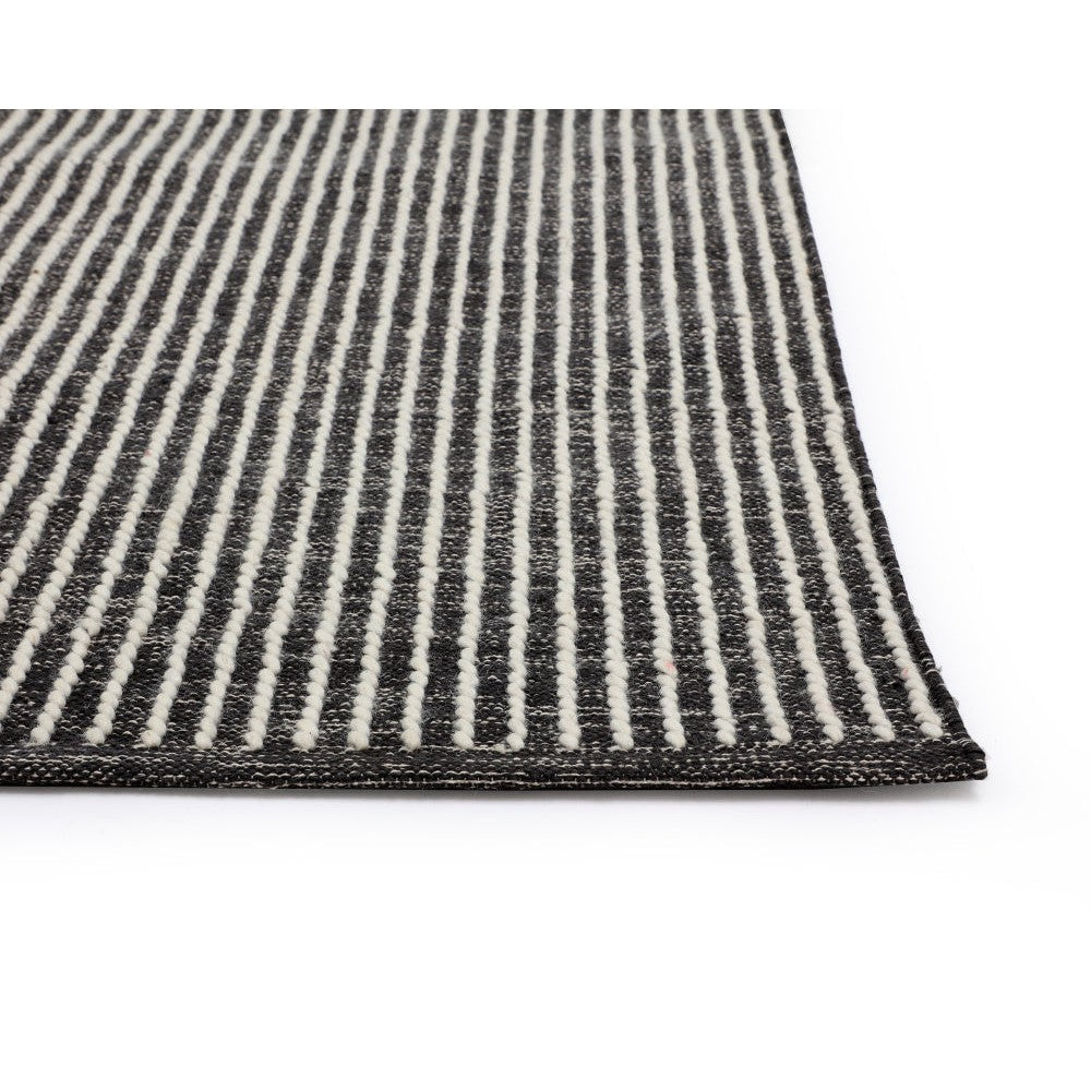 Serene Hand Woven Rug - Black / White - 5' X 8'