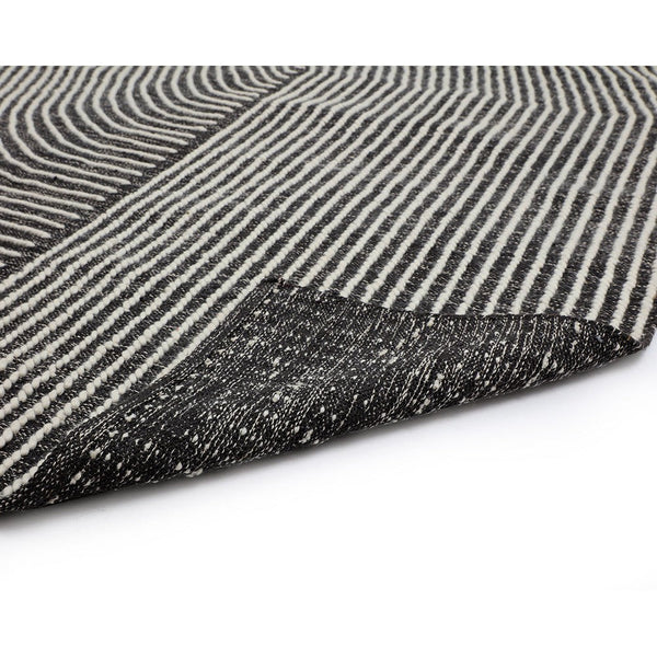 Serene Hand Woven Rug - Black / White - 5' X 8'