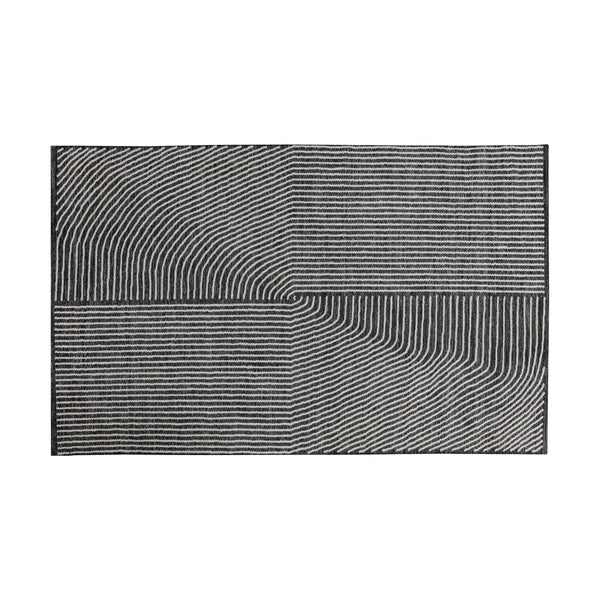 Serene Hand Woven Rug - Black / White - 5' X 8'