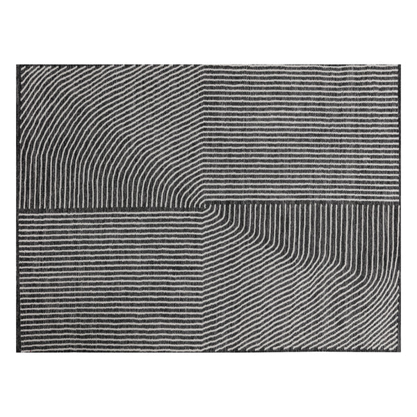 Serene Hand Woven Rug - Black / White- 9' X 12'