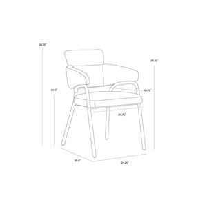 Sharqui Dining Armchair - Nono Petrol