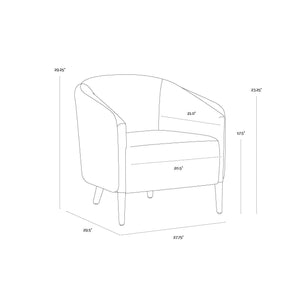 Sheva Armchair - Ernst Sandstone / Meg Ash