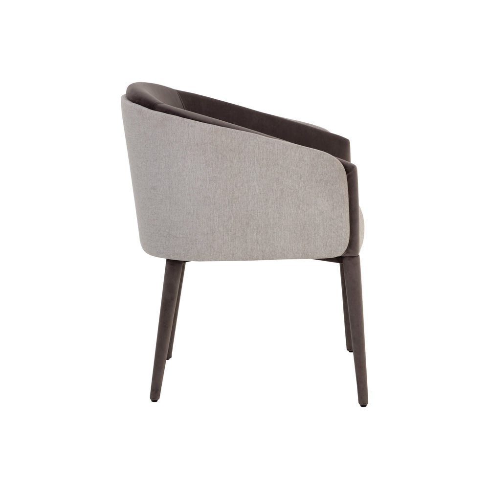 Sheva Dining Armchair - Ernst Sandstone / Meg Ash