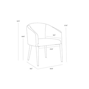 Sheva Dining Armchair - Ernst Sandstone / Meg Ash