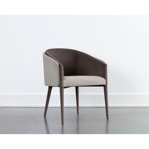 Sheva Dining Armchair - Ernst Sandstone / Meg Ash