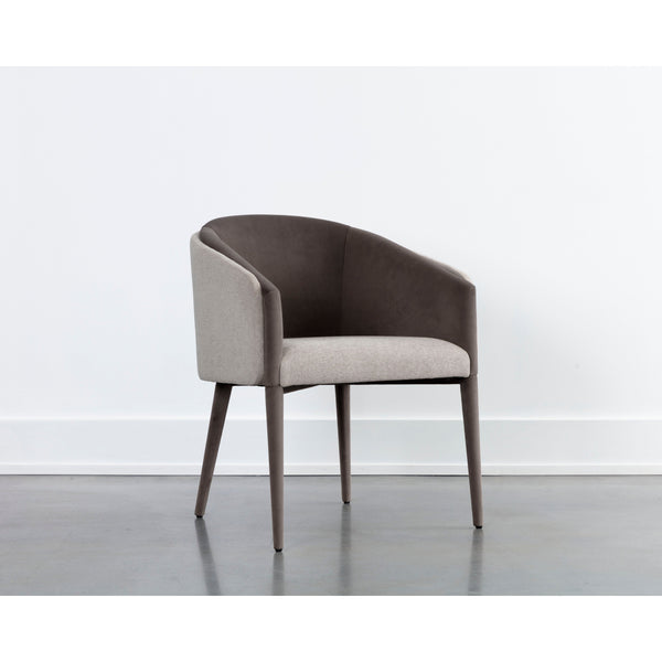 Sheva Dining Armchair - Ernst Sandstone / Meg Ash