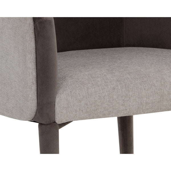 Sheva Dining Armchair - Ernst Sandstone / Meg Ash