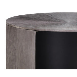 Siena Nightstand Round - Gunmetal