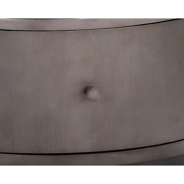 Siena Nightstand Round - Gunmetal