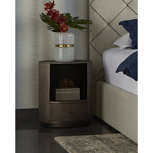 Siena Nightstand Round - Gunmetal