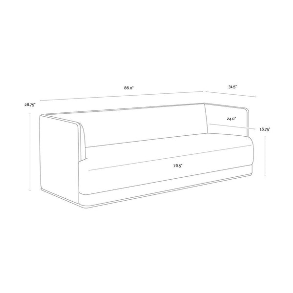 Sierra Sofa - Meg Taupe / Porcini Taupe