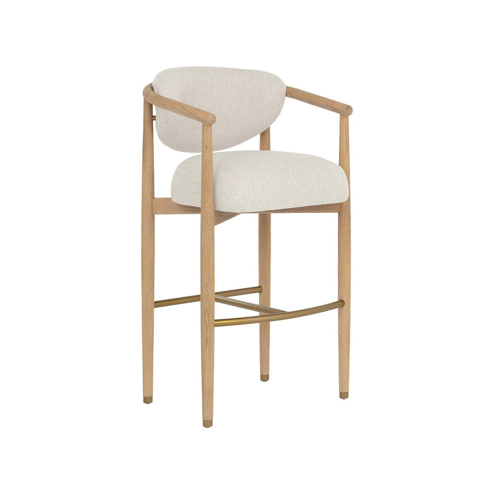 Sigrid Barstool - Light Oak - Monument Oatmeal