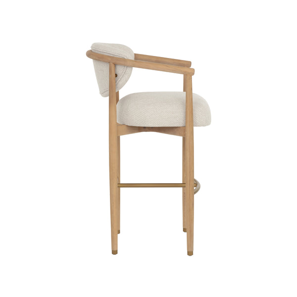 Sigrid Barstool - Light Oak - Monument Oatmeal